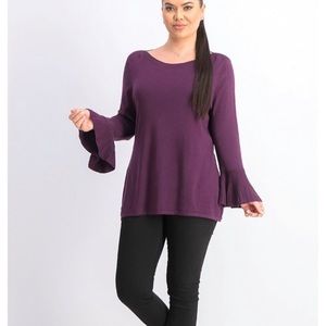 41 Hawthorn Purple 3/4 Bell Sleeve Sweater